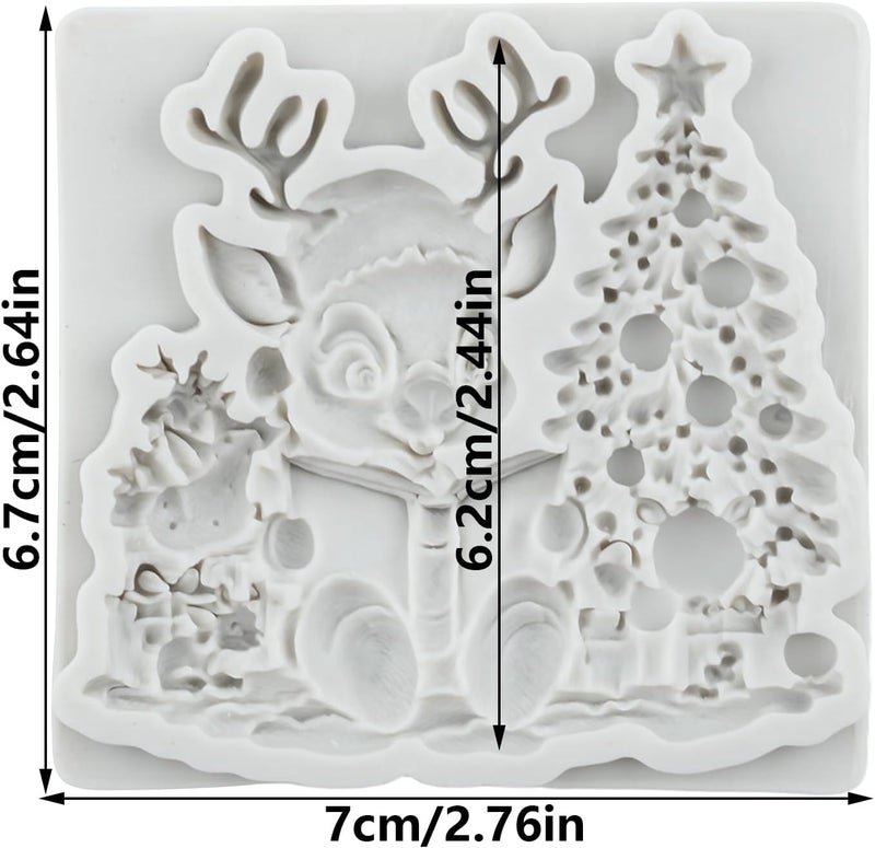 TAOXIBEI Elk Polymer Clay Molds Christmas Deer Silicone Mold Christmas Resin Mold for DIY Crafts Epoxy Resin Casting Air Dry Polymer Clay Plaster Jewelry Making - Image 2